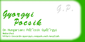 gyorgyi pocsik business card